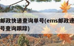 ems邮政快递查询单号(ems邮政速递快递单号查询跟踪)