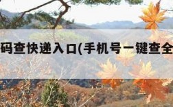 电话号码查快递入口(手机号一键查全网包裹)
