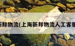 上海新邦物流(上海新邦物流人工客服电话)