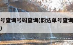 韵达单号查询号码查询(韵达单号查询快递查询入口)