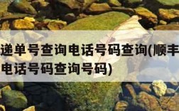 顺丰快递单号查询电话号码查询(顺丰快递单号查询电话号码查询号码)