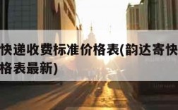 韵达寄快递收费标准价格表(韵达寄快递收费标准价格表最新)