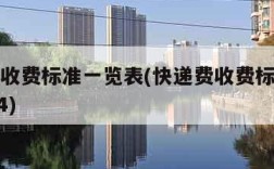 快递费收费标准一览表(快递费收费标准一览表2024)