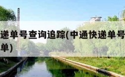 中通快递单号查询追踪(中通快递单号查询追踪详情单)