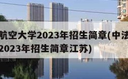 中法航空大学2023年招生简章(中法航空大学2023年招生简章江苏)