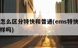 ems怎么区分特快和普通(ems特快和邮政一样吗)