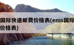 ems国际快递邮费价格表(ems国际快递邮费价格表)