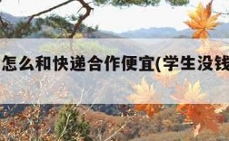 开网店怎么和快递合作便宜(学生没钱怎么开网店)