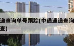 中通速递查询单号跟踪(中通速递查询单号跟踪怎么查)