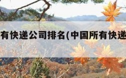 中国所有快递公司排名(中国所有快递公司排名榜)