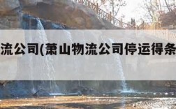 萧山物流公司(萧山物流公司停运得条件是什么)