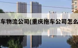 重庆拖车物流公司(重庆拖车公司怎么收费的)