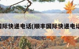 国际快递电话(顺丰国际快递电话)
