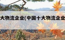 中国十大物流企业(中国十大物流企业招聘信息)