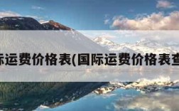 国际运费价格表(国际运费价格表查询)