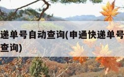 申通快递单号自动查询(申通快递单号自动查询自动查询)