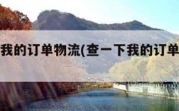 查一下我的订单物流(查一下我的订单物流怎么查)