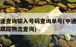 中通快递查询输入号码查询单号(中通快递单号查询跟踪物流查询)