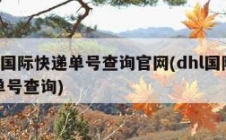 dhl国际快递单号查询官网(dhl国际查询单号查询)