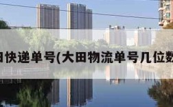 大田快递单号(大田物流单号几位数字)