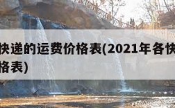 所有快递的运费价格表(2021年各快递运费价格表)
