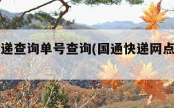 国通快递查询单号查询(国通快递网点查询官方网)