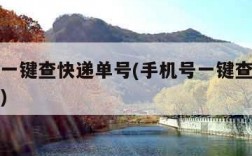 手机号一键查快递单号(手机号一键查快递单号邮政)