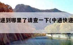 中通快递到哪里了请查一下(中通快递到哪儿查询)