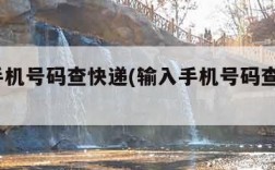 输入手机号码查快递(输入手机号码查快递135)