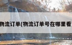 物流订单(物流订单号在哪里看)