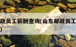 山东邮政员工薪酬查询(山东邮政员工薪酬查询平台)