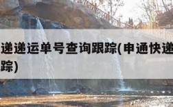 申通快递递运单号查询跟踪(申通快递运单号查询追踪)