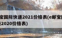 e邮宝国际快递2021价格表(e邮宝国际快递2020价格表)
