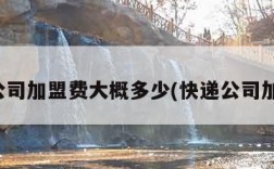 快递公司加盟费大概多少(快递公司加盟店)