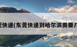 东莞快递(东莞快递到哈尔滨需要几天)