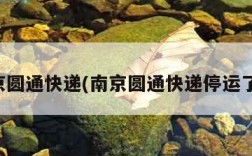 南京圆通快递(南京圆通快递停运了吗)