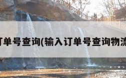 输入订单号查询(输入订单号查询物流信息)