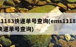 11183快递单号查询(ems11183快递单号查询)