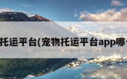 宠物托运平台(宠物托运平台app哪个好)