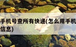 怎么用手机号查所有快递(怎么用手机号查所有快递信息)