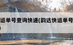韵达快运单号查询快递(韵达快运单号查询快递100)