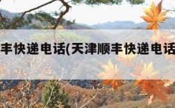 天津顺丰快递电话(天津顺丰快递电话是多少)