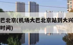 机场大巴北京(机场大巴北京站到大兴机场需要多长时间)