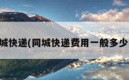 同城快递(同城快递费用一般多少钱)