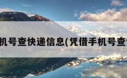 凭手机号查快递信息(凭借手机号查快递)