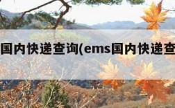 ems国内快递查询(ems国内快递查询入口)