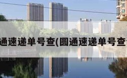 圆通速递单号查(圆通速递单号查询)