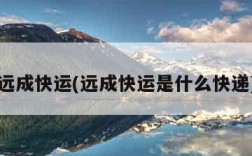 远成快运(远成快运是什么快递)