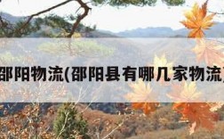 邵阳物流(邵阳县有哪几家物流)