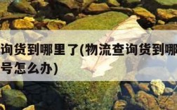 物流查询货到哪里了(物流查询货到哪里了只有手机号怎么办)